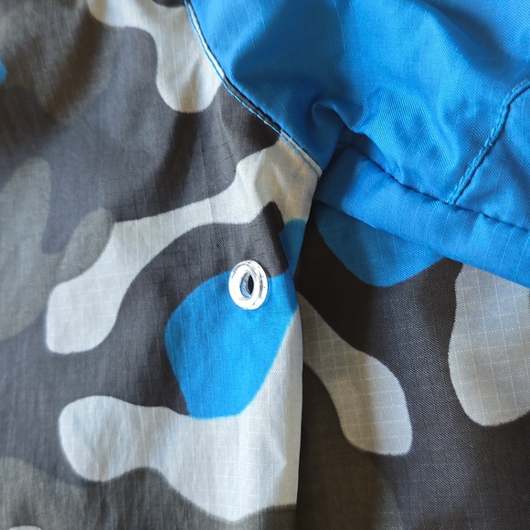Lands' End Blue Camouflage Windbreaker / Rain  Kids Jacket - Picture 12 of 14